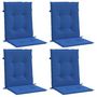 Voir la diapositive 3 : VIDAXL Coussins de chaise de jardin a dossier bas lot de 4 bleu royal