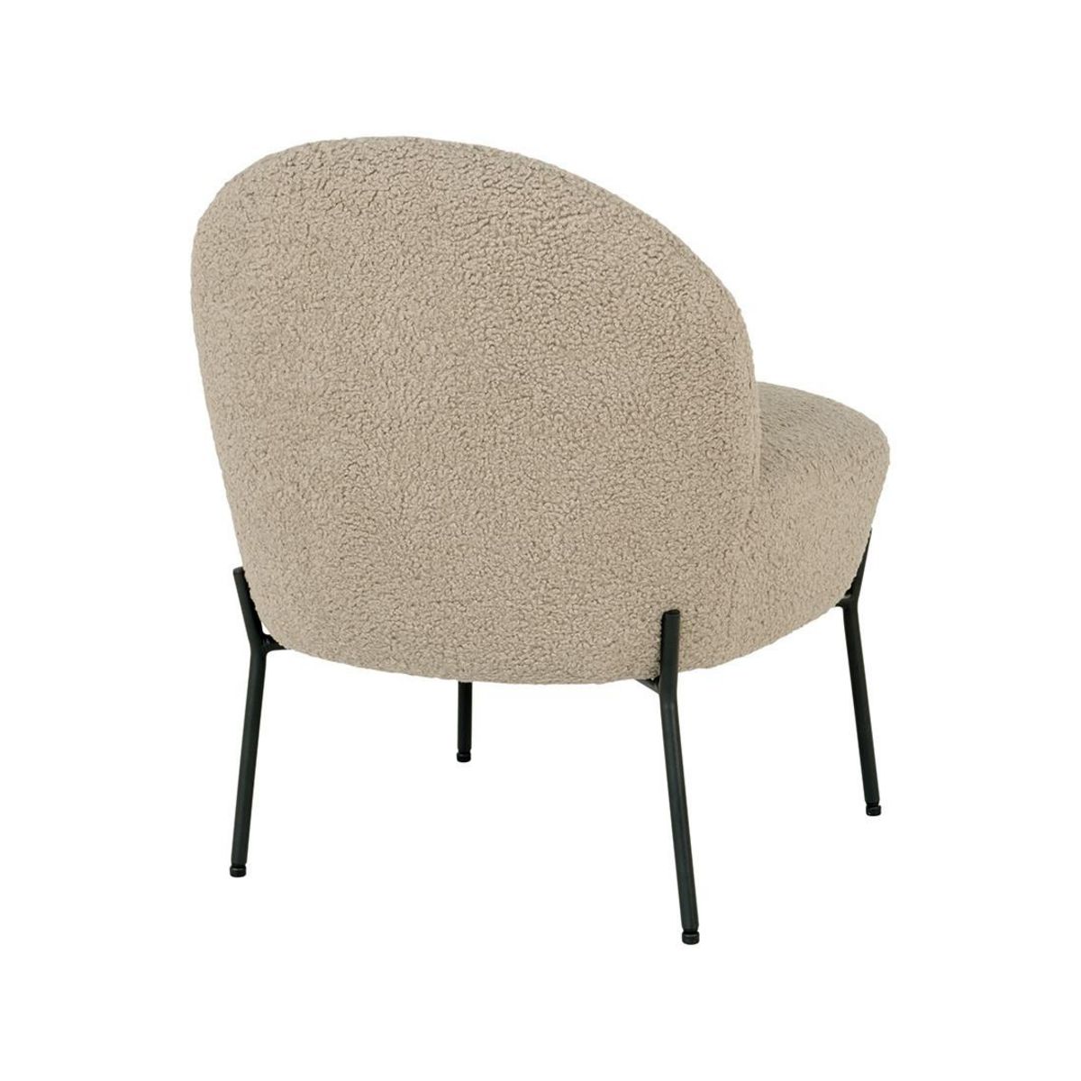 LISA DESIGN Renato - fauteuil avec pieds en acier - en tissu bouclette
