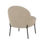 Voir la diapositive 5 : LISA DESIGN Renato - fauteuil avec pieds en acier - en tissu bouclette