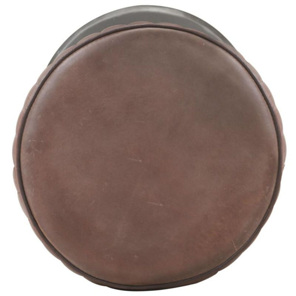 VIDAXL Tabouret de bar Marron Cuir véritable