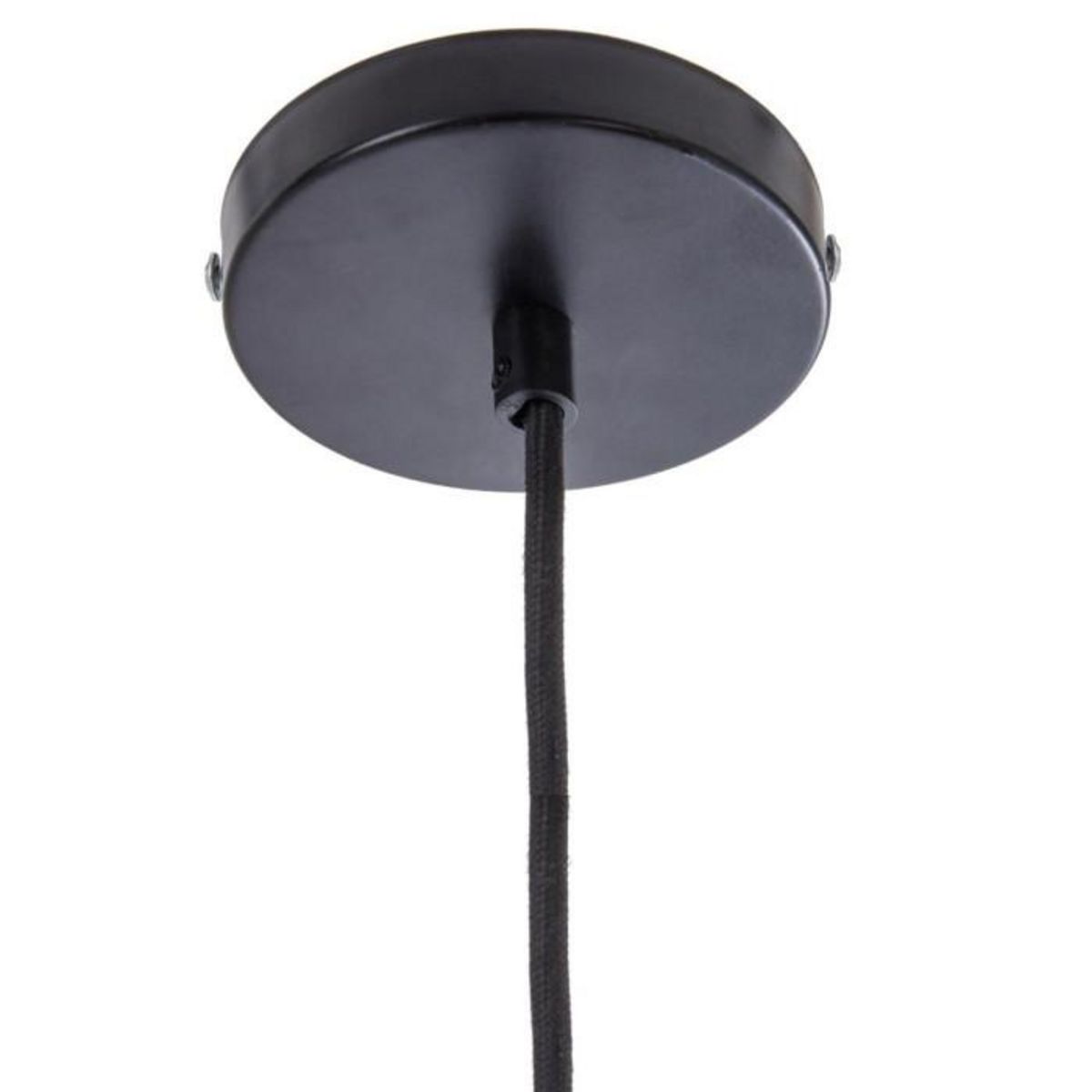 ATMOSPHERA Lampe Suspension Rotin & Métal  Suwa  35cm Noir