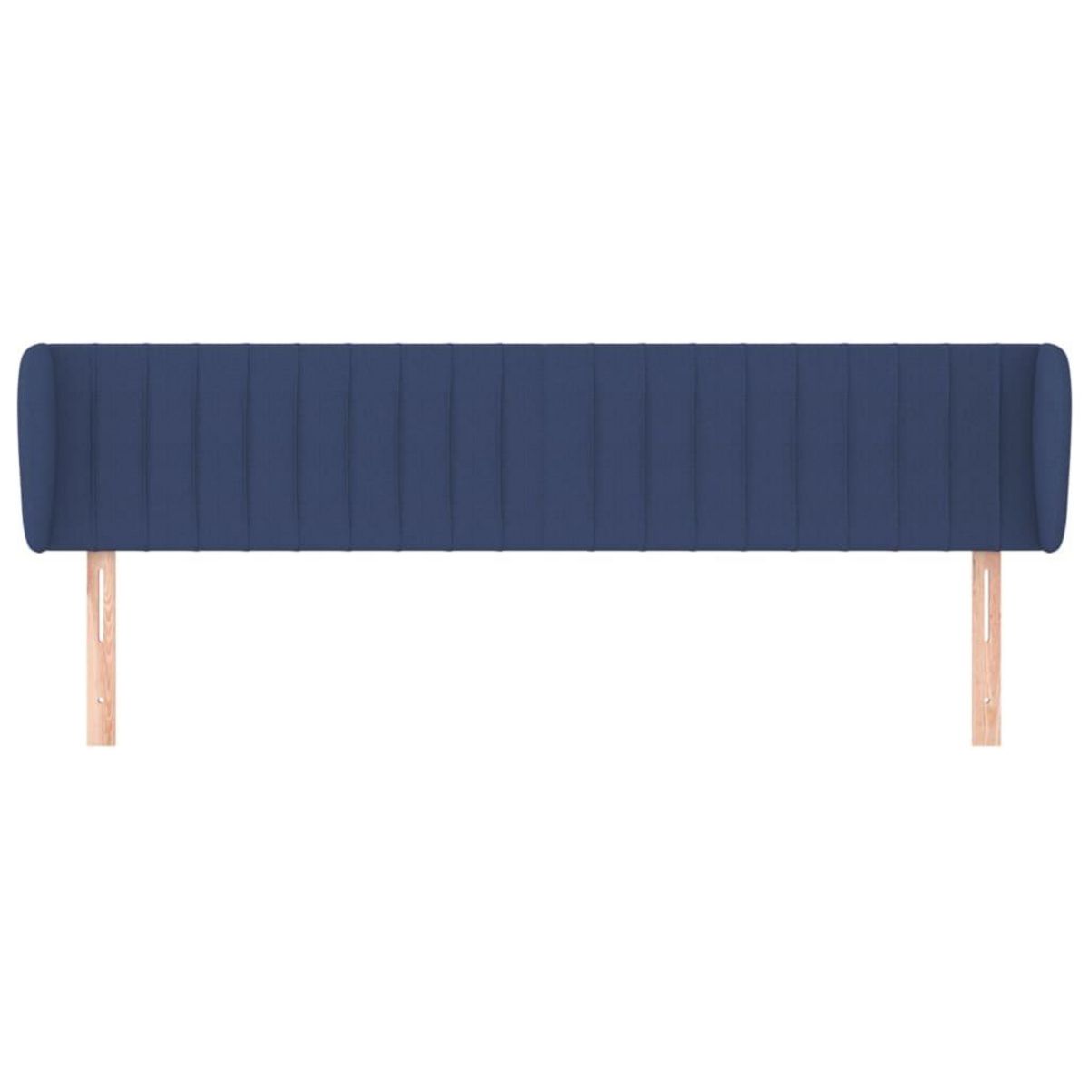VIDAXL Tete de lit avec oreilles Bleu 203x23x78/88 cm Tissu