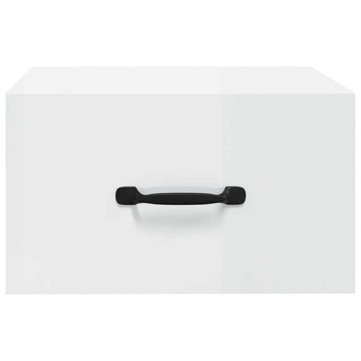 VIDAXL Table de chevet murale Blanc brillant 35x35x20 cm