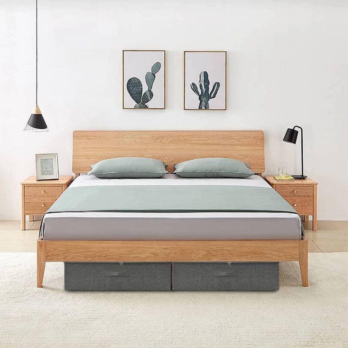 VIDAXL Boîtes de rangement 2 pcs Tissu 70x40x18 cm Anthracite