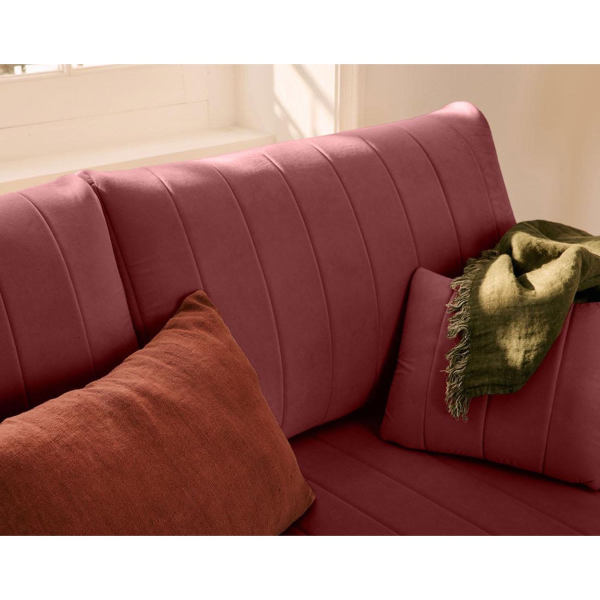 LISA DESIGN Ercolano - canapé 3 places convertible - couchage quotidien - matelas 11 cm - en velours