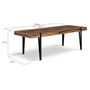 Voir la diapositive 5 : ID MARKET Table à manger extensible rectangle AUSTRIA 8-12 personnes bois pied épingle noir 200-240 cm