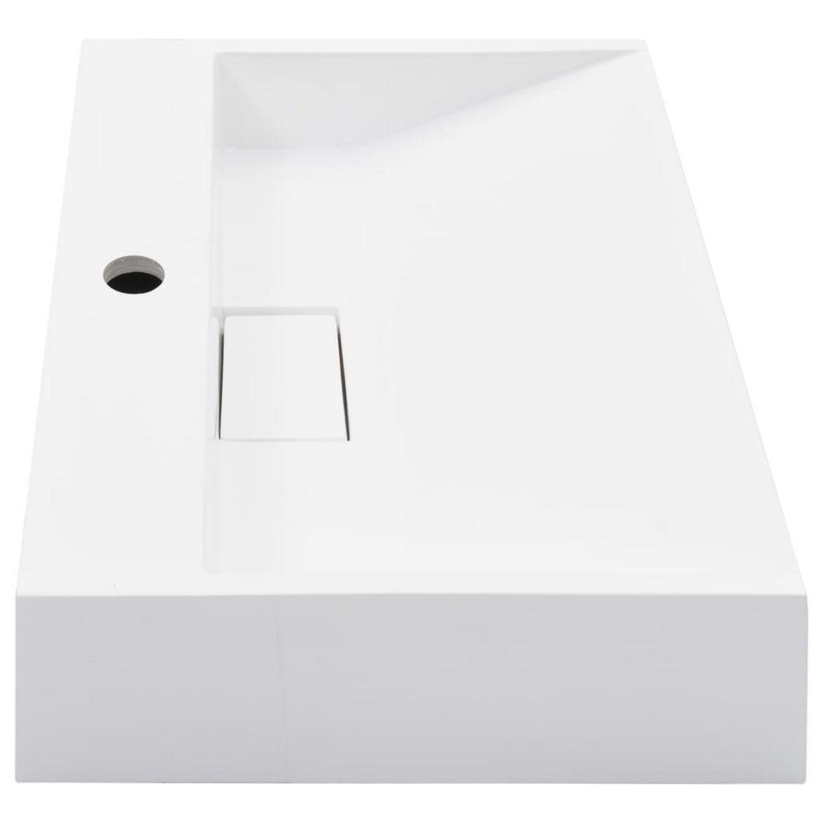 VIDAXL Lavabo 50x38x13 cm Fonte minerale/marbre Blanc