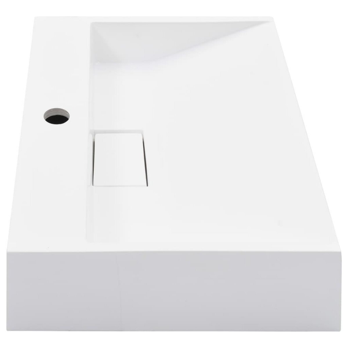 VIDAXL Lavabo 50x38x13 cm Fonte minerale/marbre Blanc