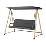 Proloisirs Balancelle Darwin en acier heat/coussin - 211 x 170 x 110 cm - oak/noir