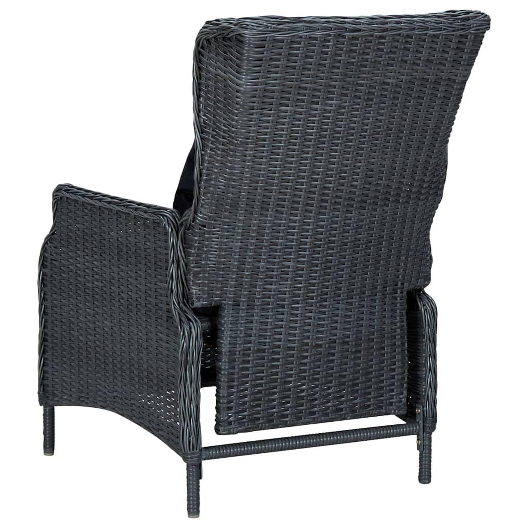 Voir la diapositive 5 : VIDAXL Ensemble a manger 9 pcs avec coussins resine tressee gris fonce