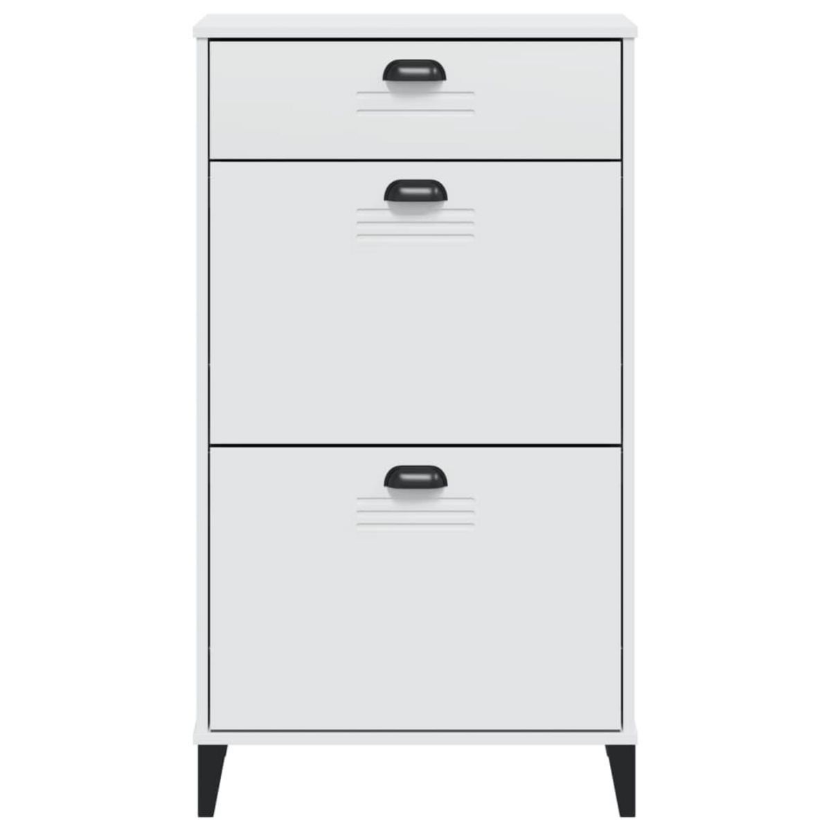 VIDAXL Armoire a chaussures VIKEN blanc bois d'ingenierie