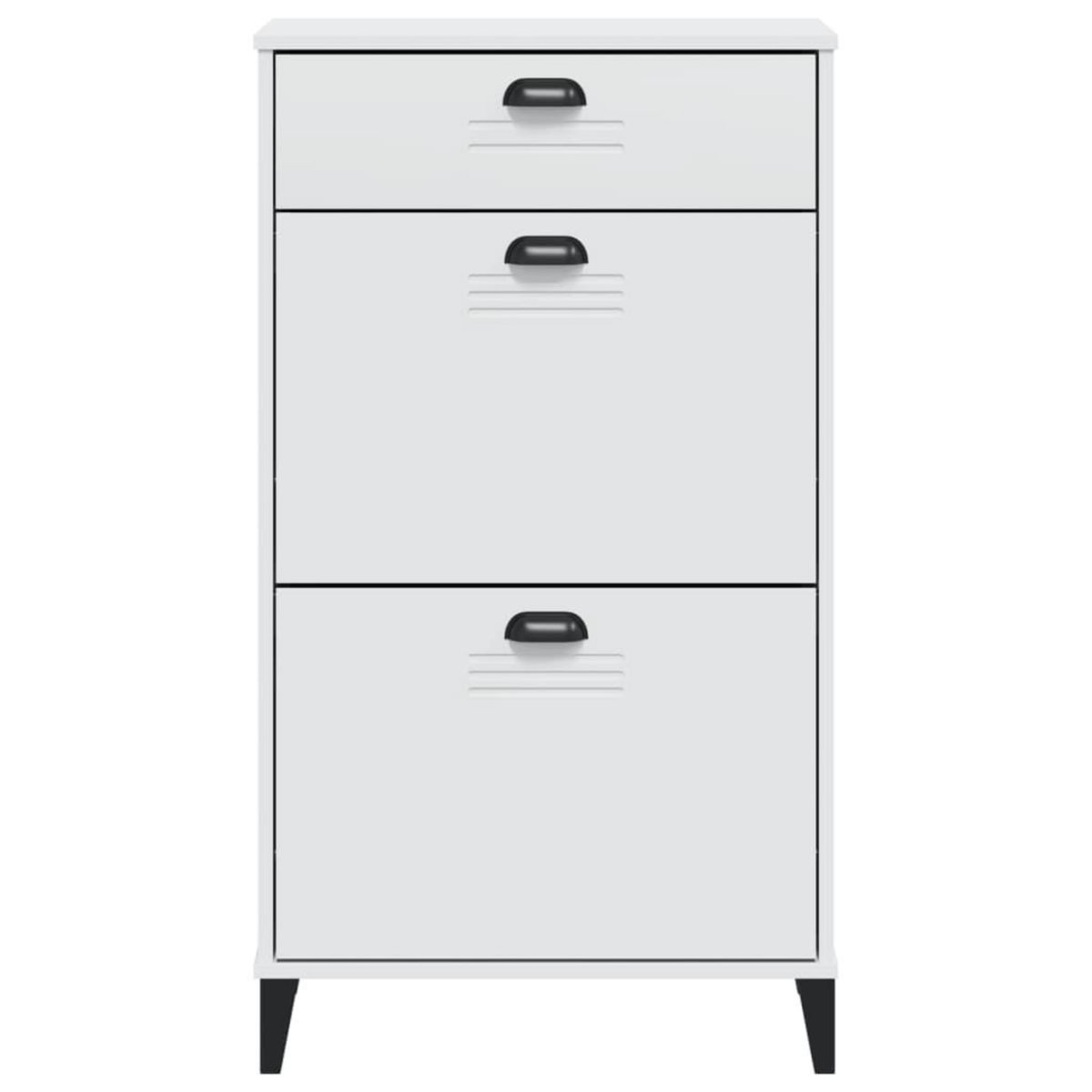 VIDAXL Armoire a chaussures VIKEN blanc bois d'ingenierie