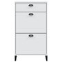 Voir la diapositive 5 : VIDAXL Armoire a chaussures VIKEN blanc bois d'ingenierie