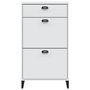 Voir la diapositive 5 : VIDAXL Armoire a chaussures VIKEN blanc bois d'ingenierie
