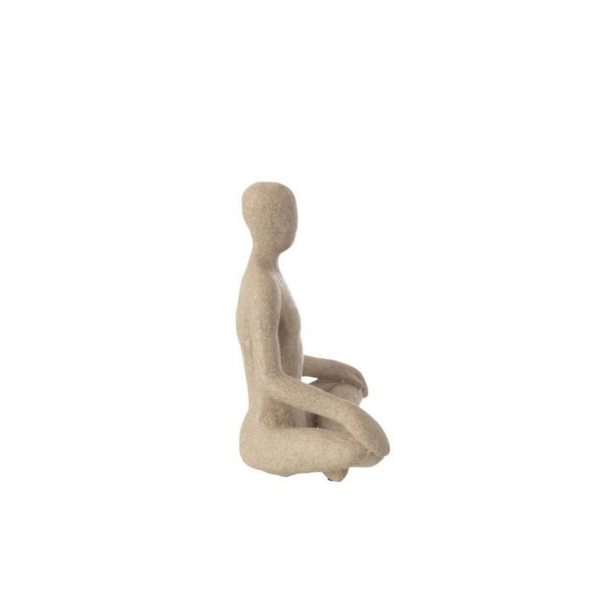 Paris Prix Statuette Yoga en Résine  Shawn  31cm Beige