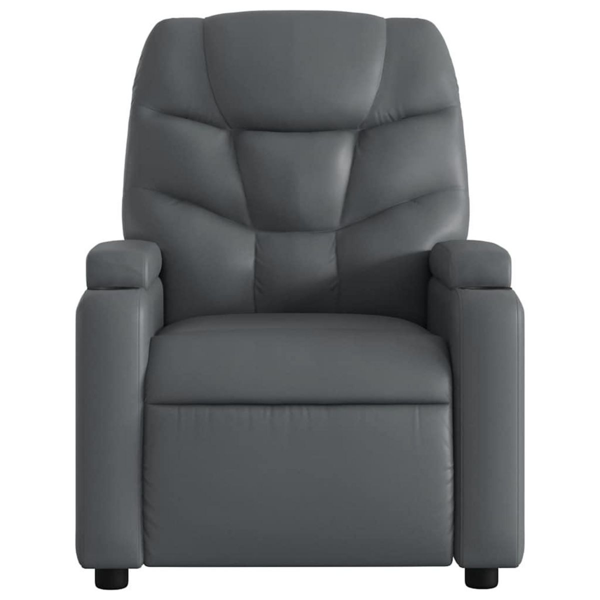 VIDAXL Fauteuil de massage inclinable Gris Similicuir