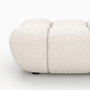 Voir la diapositive 2 : Rendez vous déco Pouf repose-pieds en tissu bouclé blanc-Teddy