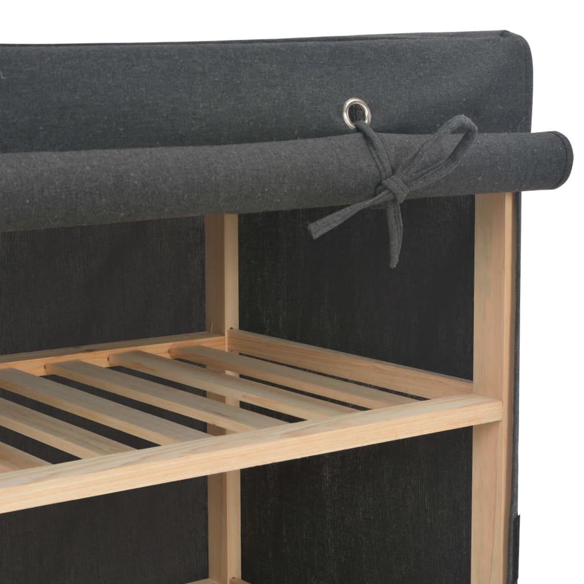 Voir la diapositive 5 : VIDAXL Garde-robe Gris 200 x 40 x 170 cm Tissu