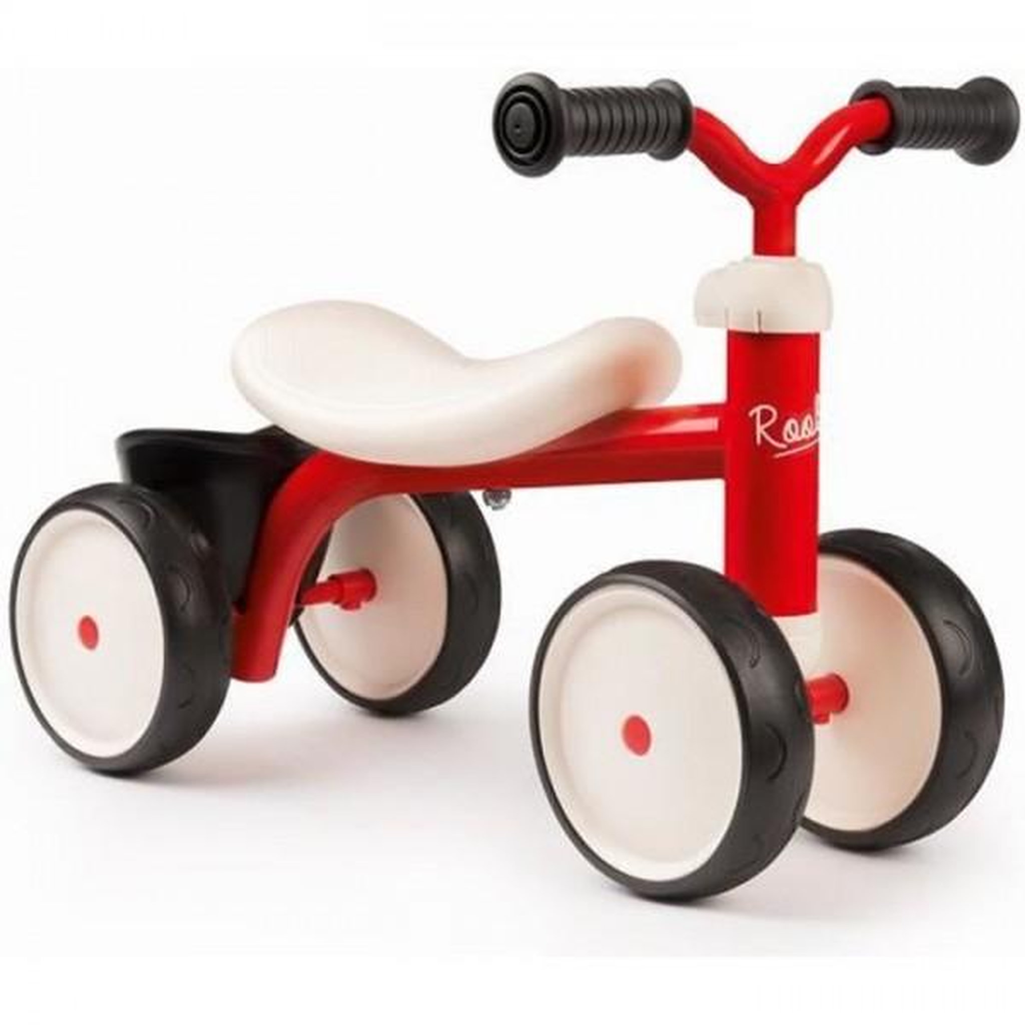 SMOBY Porteur Trotteur  Métal Rookie - Rouge - SMOBY - Pour Enfant des 12 mois - 4 roues silencieuses et poignée de transport