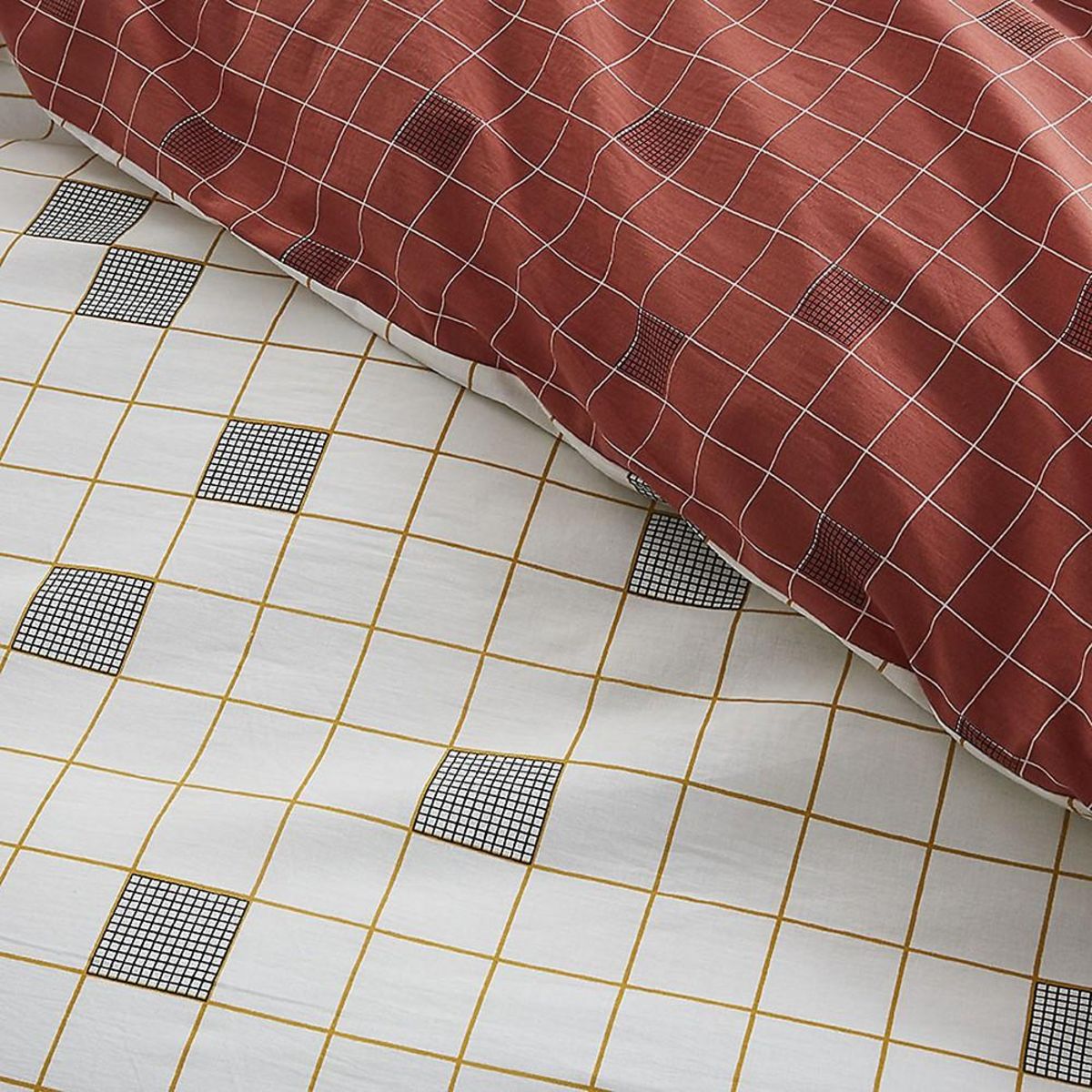 Home collection Parure housse de couette revers. 100% coton 57fils, sunshine