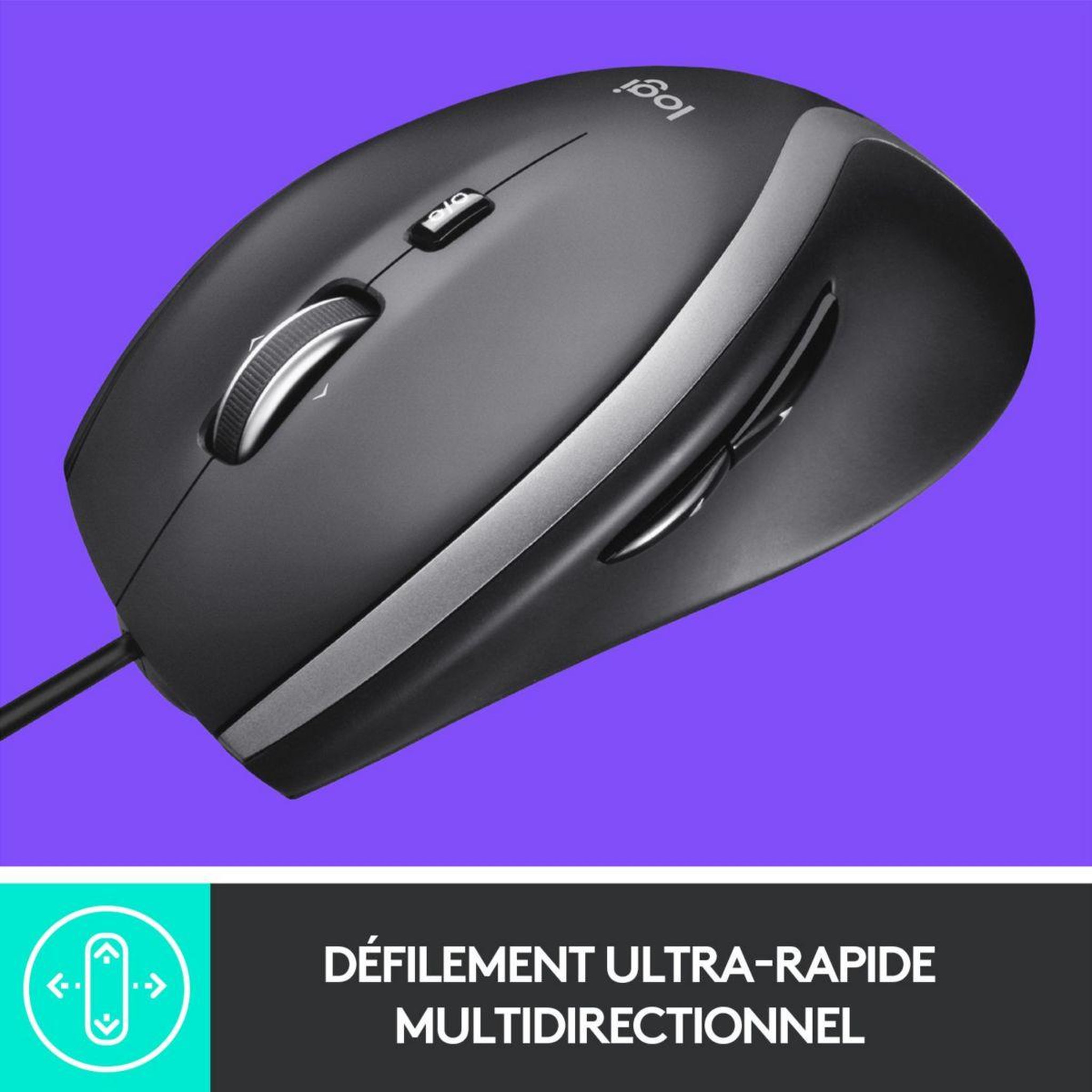 Voir la diapositive 2 : Logitech Souris filaire m500s advanced corded mouse