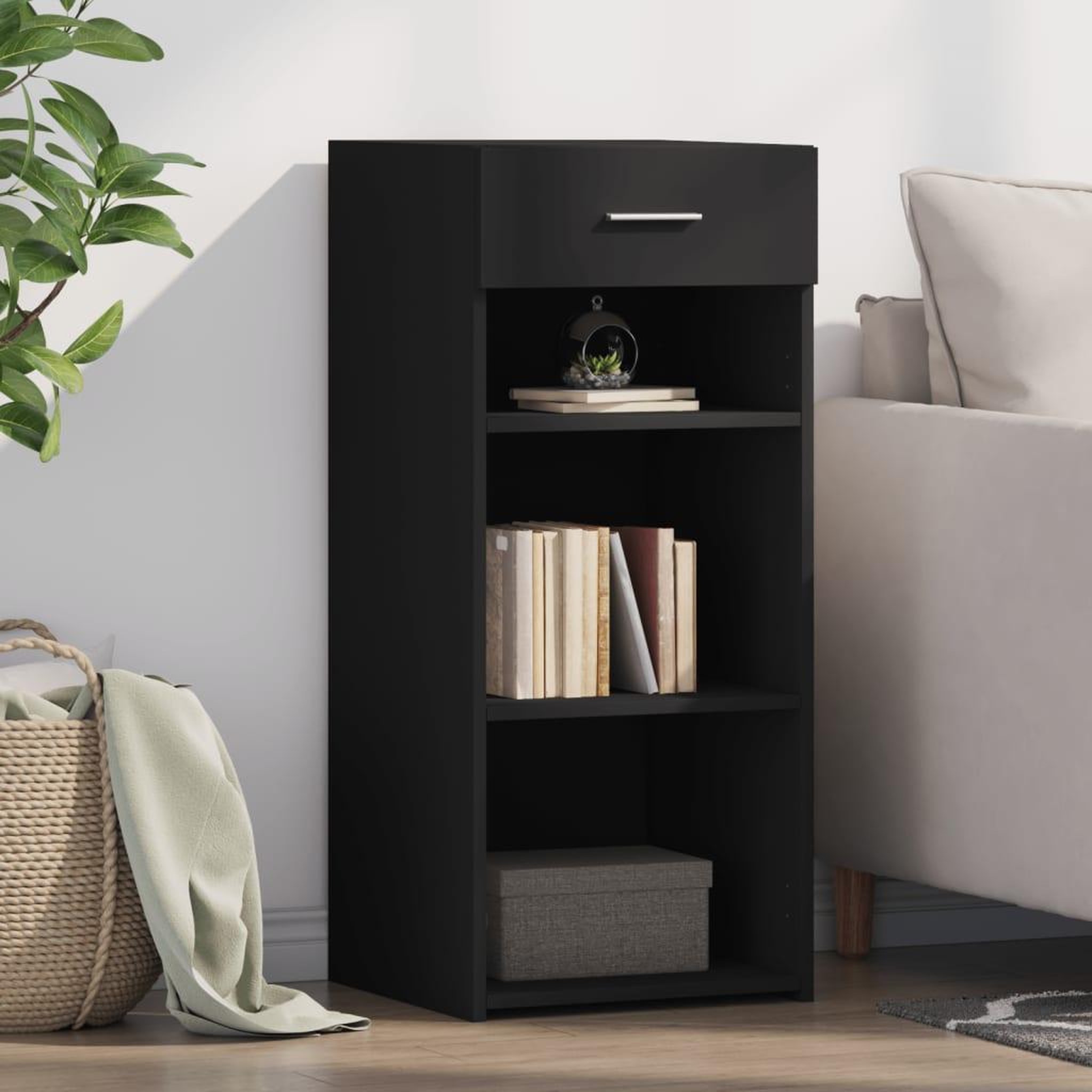 VIDAXL Buffet noir 40x42,5x93 cm bois d'ingenierie