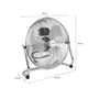 OCEANIC Ventilateur industriel de sol - Brasseur d'air OCEANIC - 120W - 3 vitesses - Diametre 45 cm - Chromé