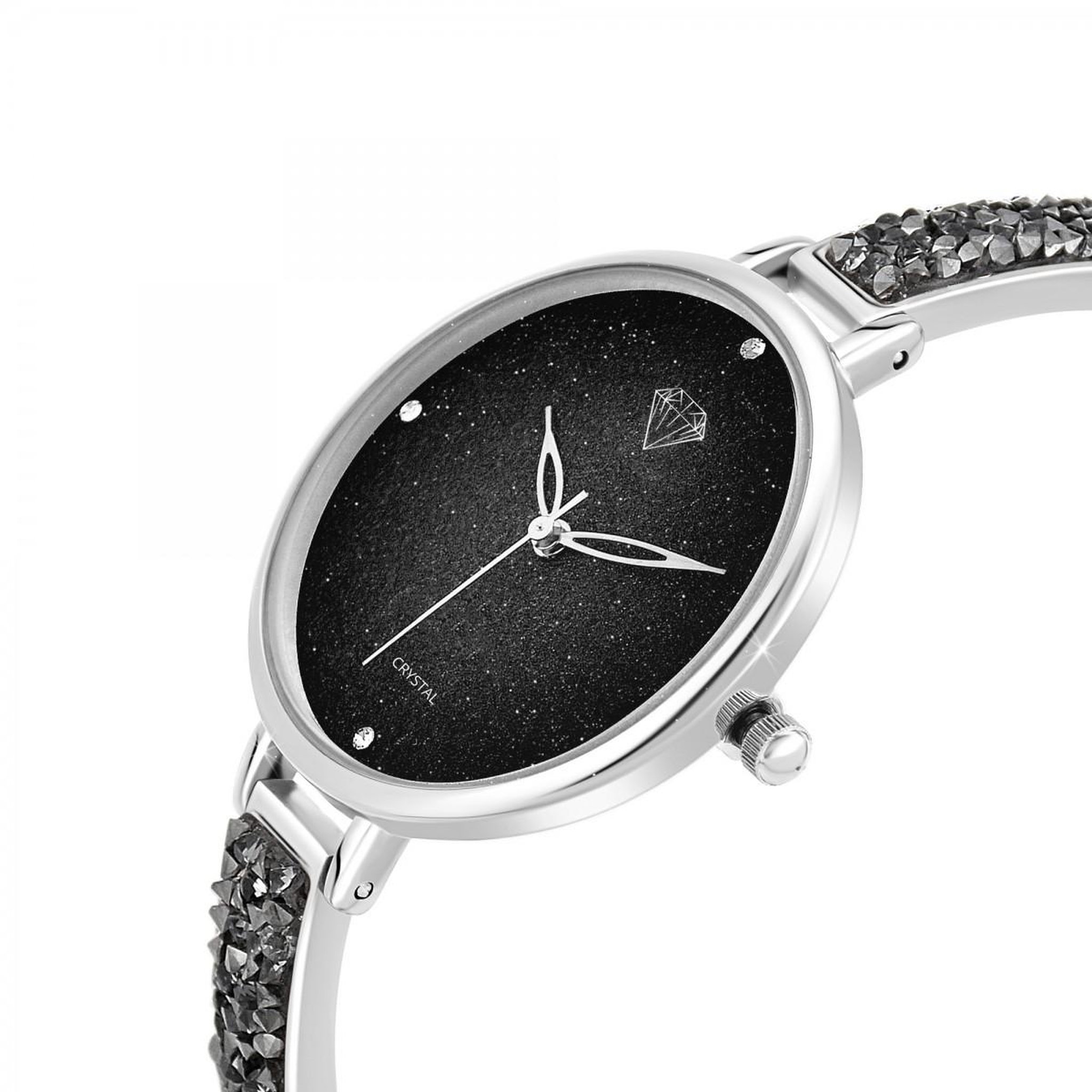 Voir la diapositive 3 : SC CRYSTAL Montre Nola SC Crystal ornée de 4 Cristaux scintillants