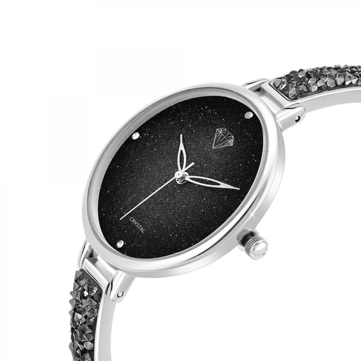 SC CRYSTAL Montre Nola SC Crystal ornée de 4 Cristaux scintillants