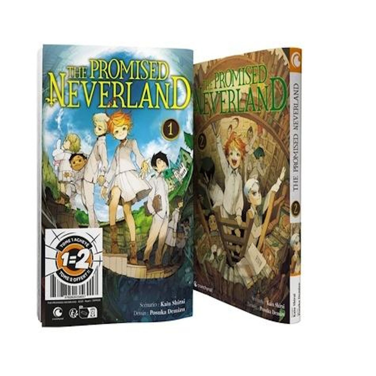THE PROMISED NEVERLAND : PACK EN 2 VOLUMES : TOMES 1, GRACE FIELD HOUSE ; TOME 2, SOUS CONTROLE, Shirai Kaiu