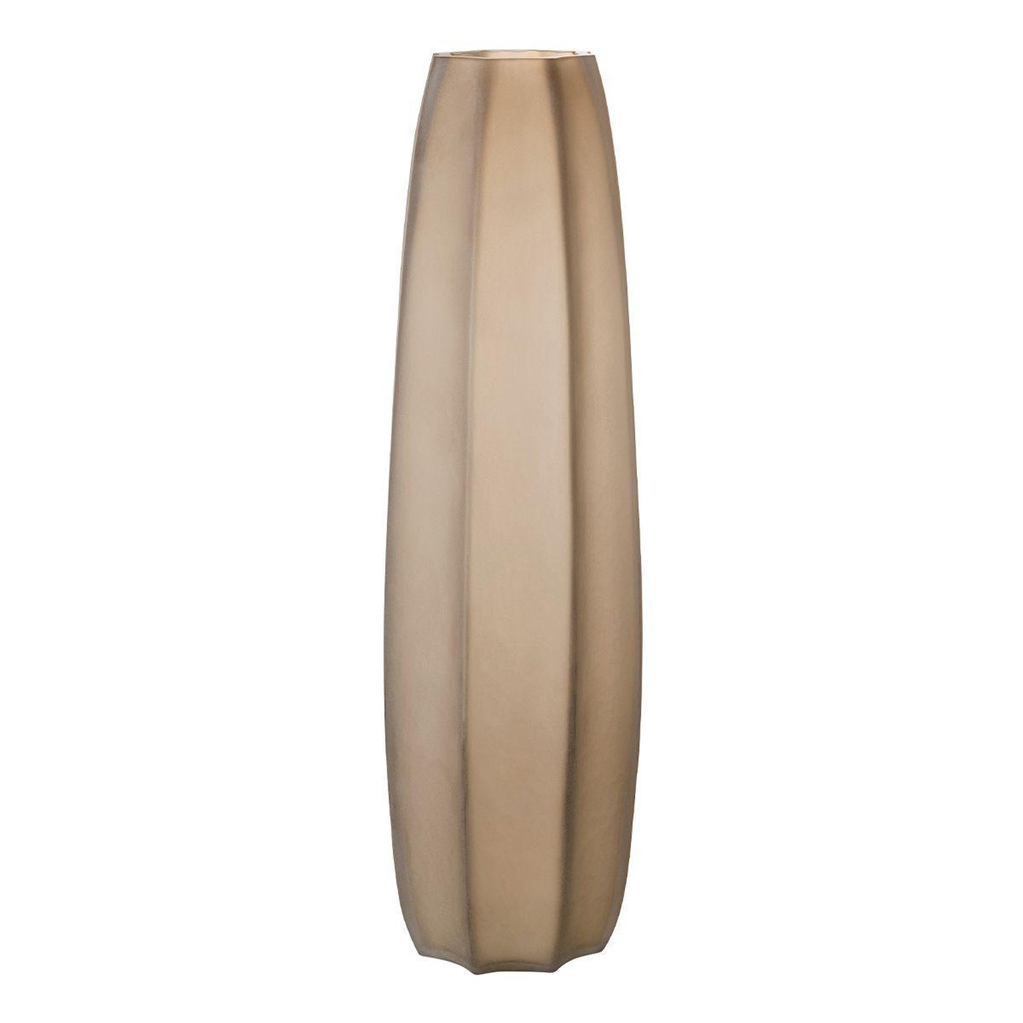 Voir la diapositive 1 : J-LINE Vase Design en Verre Ligne  Hayden  62cm Marron Clair