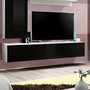 Voir la diapositive 3 : Paris Prix Meuble TV Mural Design  Fly I  170cm Noir & Blanc