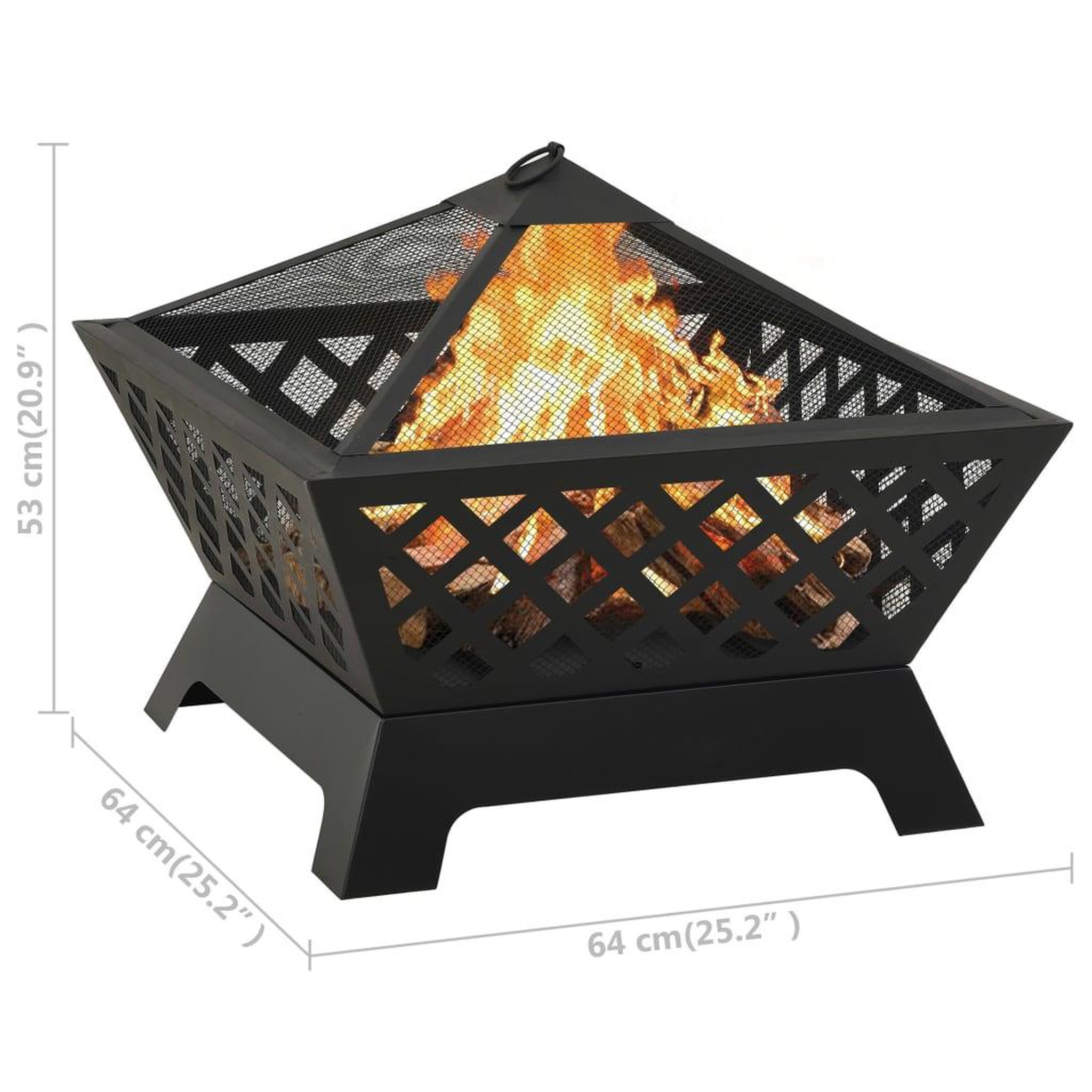 Voir la diapositive 6 : VIDAXL Foyer avec tisonnier 64 cm XXL Acier