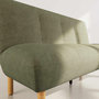 Voir la diapositive 4 : BEST MOBILIER Soan - banquette 2 places convertible clic-clac en velours texturé