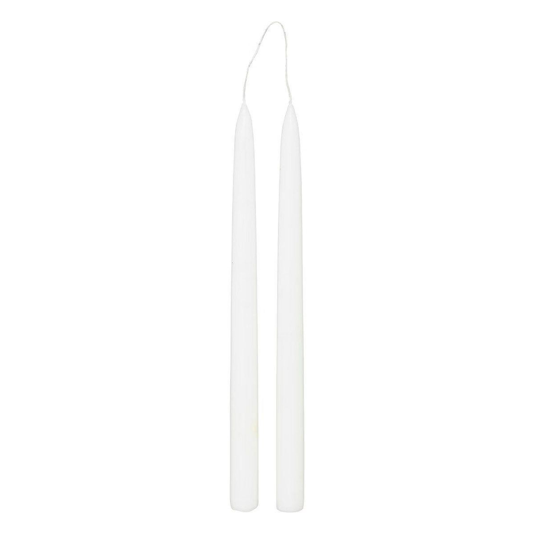 ATMOSPHERA Lot de 2 Bougies Bâton  Hugo  30cm Blanc