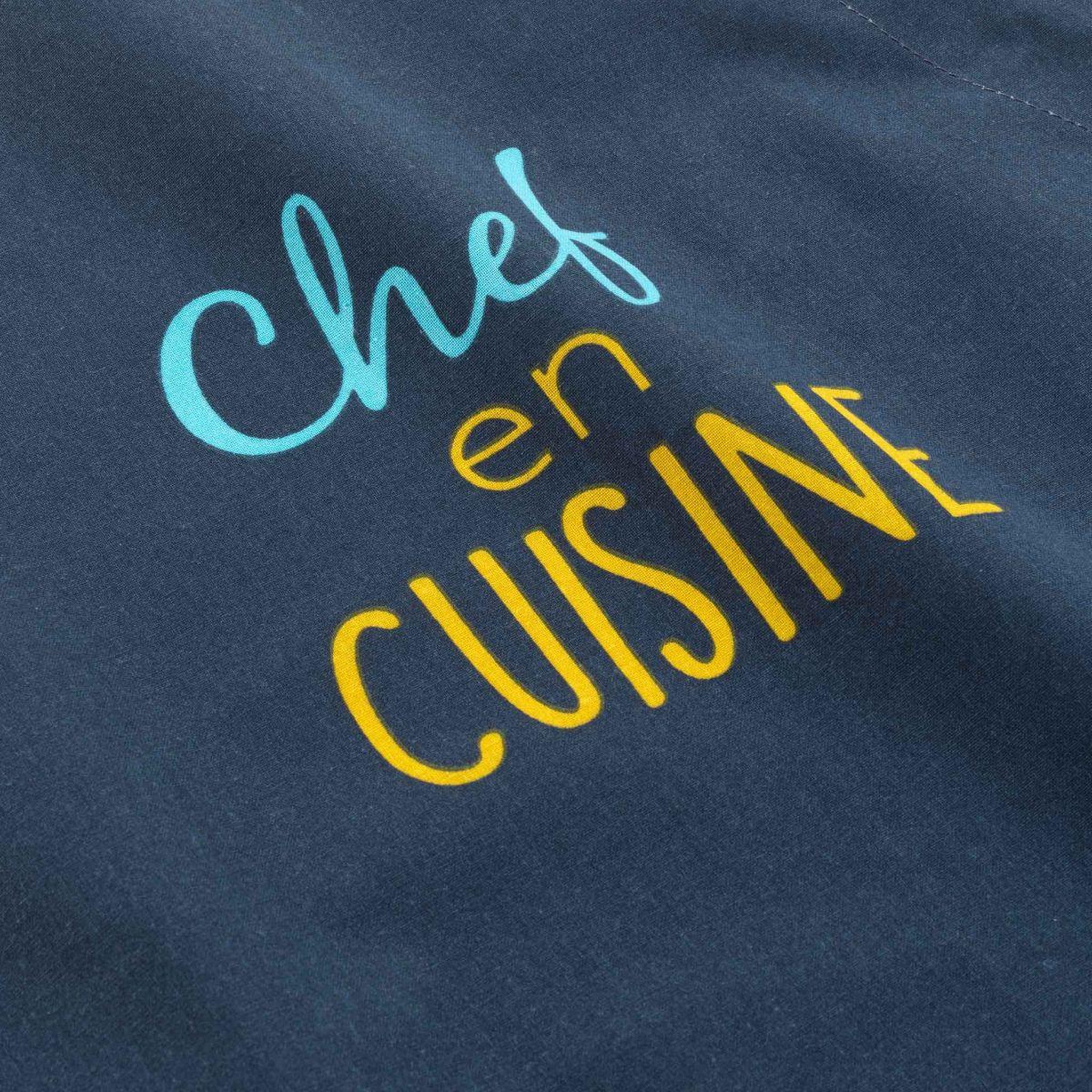 Voir la diapositive 3 : Douceur d'Intérieur Tablier de cuisine imprimé  chef  84cm bleu