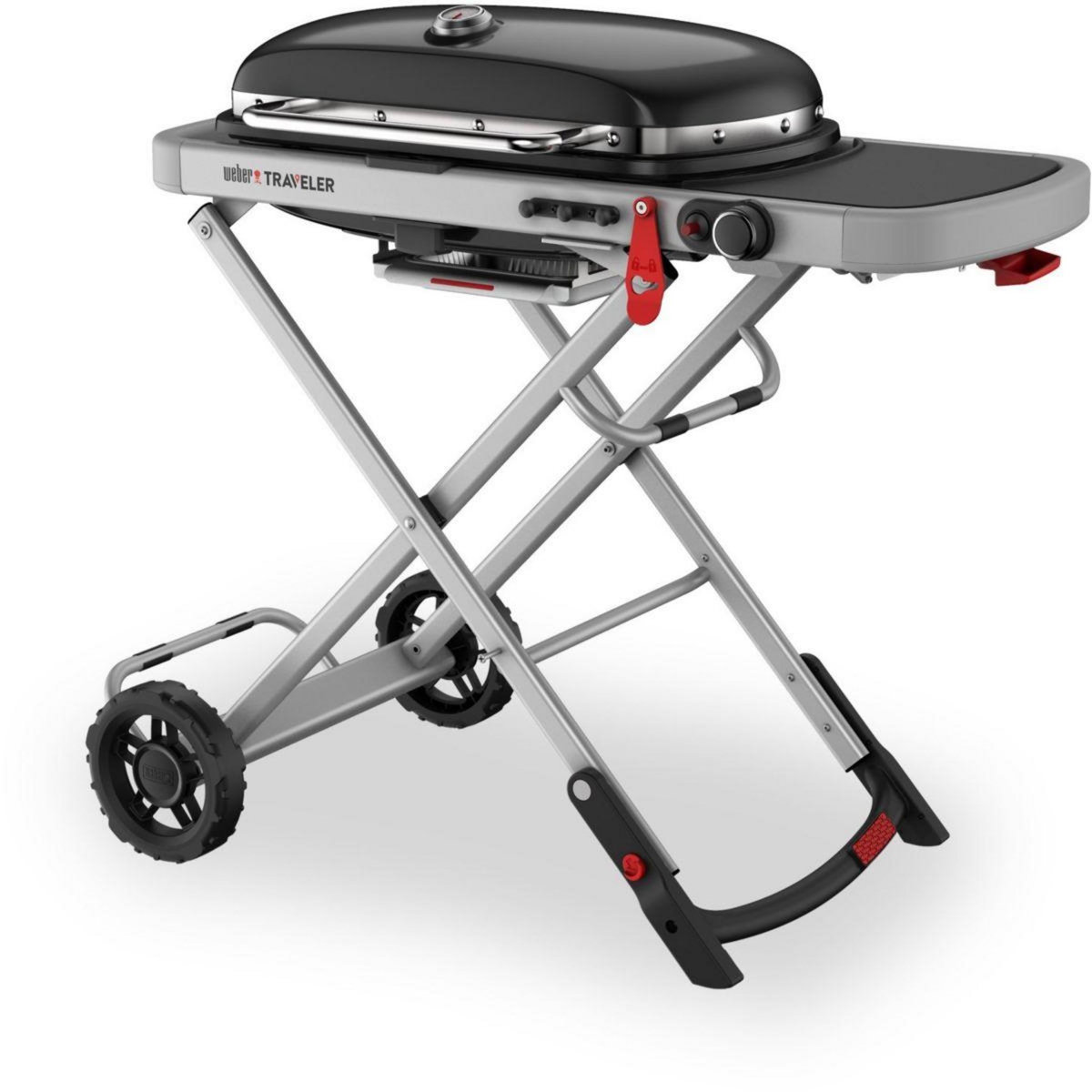Weber Barbecue gaz Traveler Black sur chariot, 63.5x34.3 cmcm