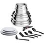 Voir la diapositive 1 : TEFAL Batterie de cuisine Cook Eat 17pcs Ingenio Inox