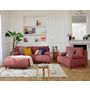 Voir la diapositive 6 : BEST MOBILIER Cristal - pouf modulable - 95 cm - en velours texturé