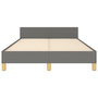Voir la diapositive 5 : VIDAXL Cadre de lit sans matelas gris fonce 120x200 cm tissu