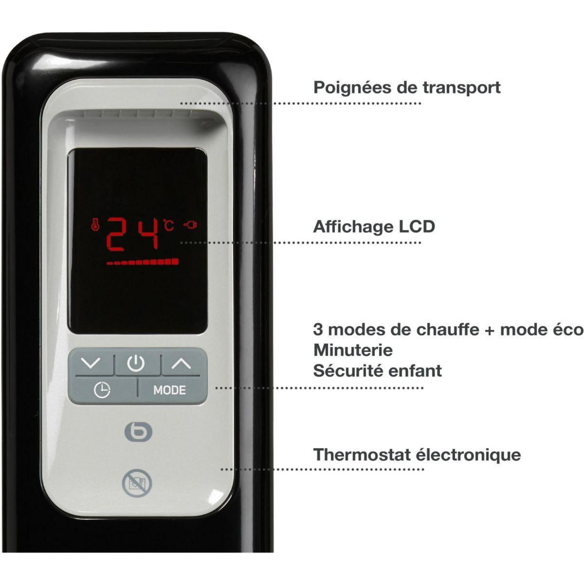 ESSENTIEL B Chauffage Bain d'huile ECHB933n