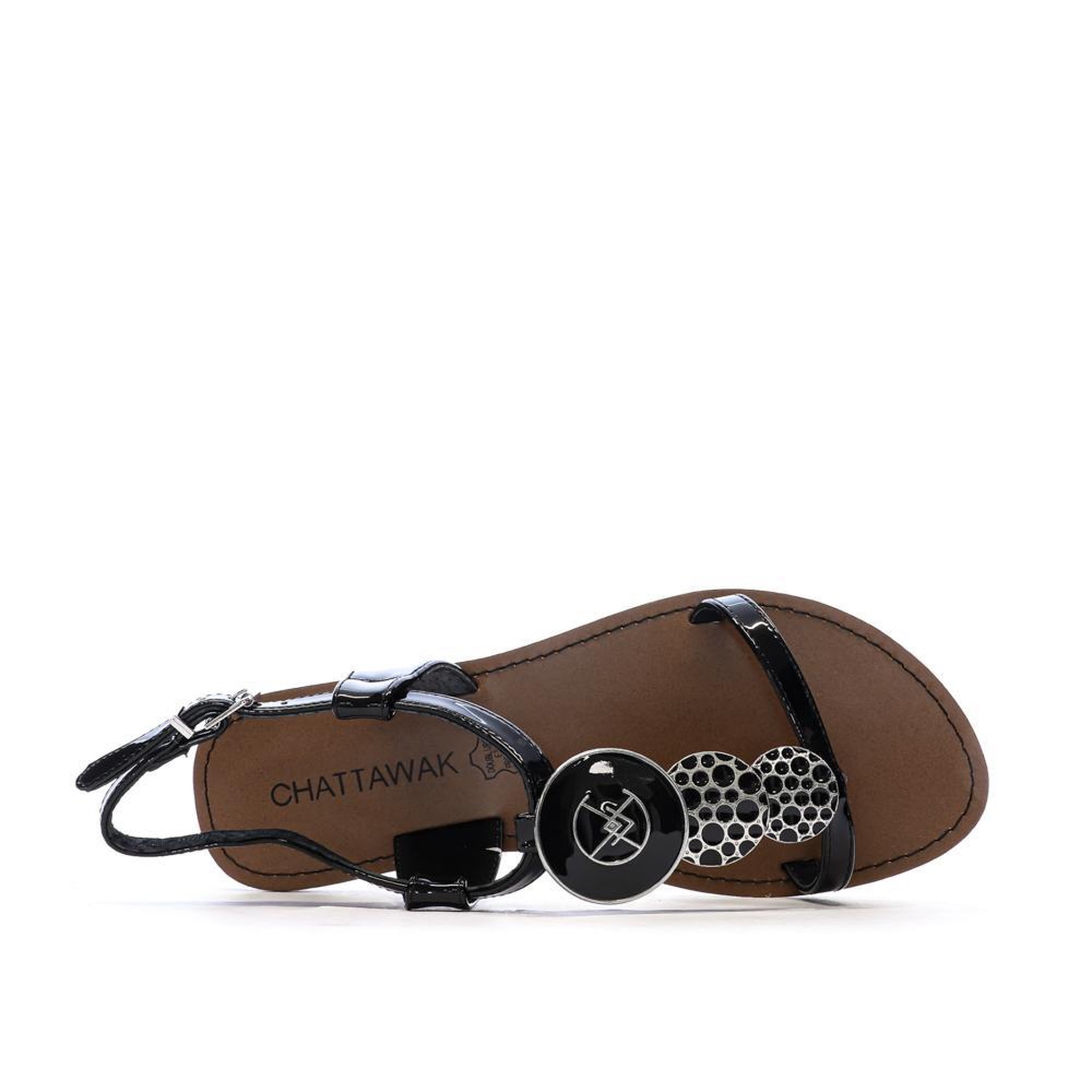 Voir la diapositive 4 : CHATTAWAK Sandales Noires Femme Chattawak PIPA