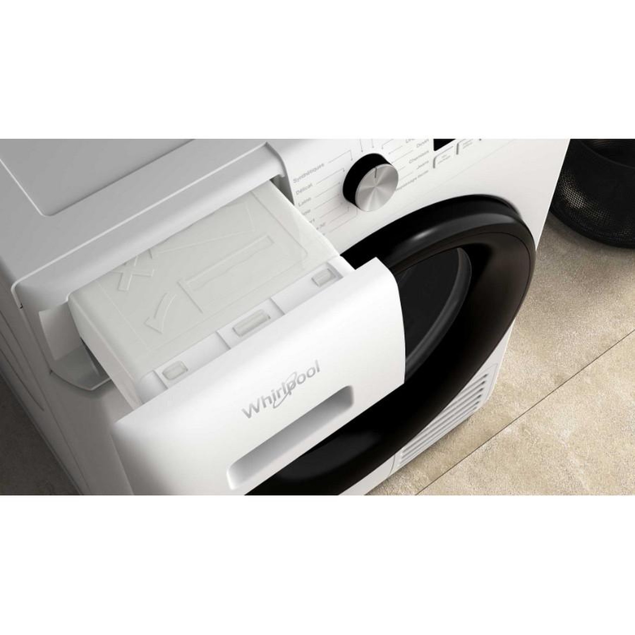 Voir la diapositive 3 : Whirlpool Sèche-linge pompe à chaleur avec condenseur 60cm 8kg - FFTM1182BFR