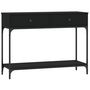 Voir la diapositive 2 : VIDAXL Table console noir 100x34,5x75 cm bois d'ingenierie