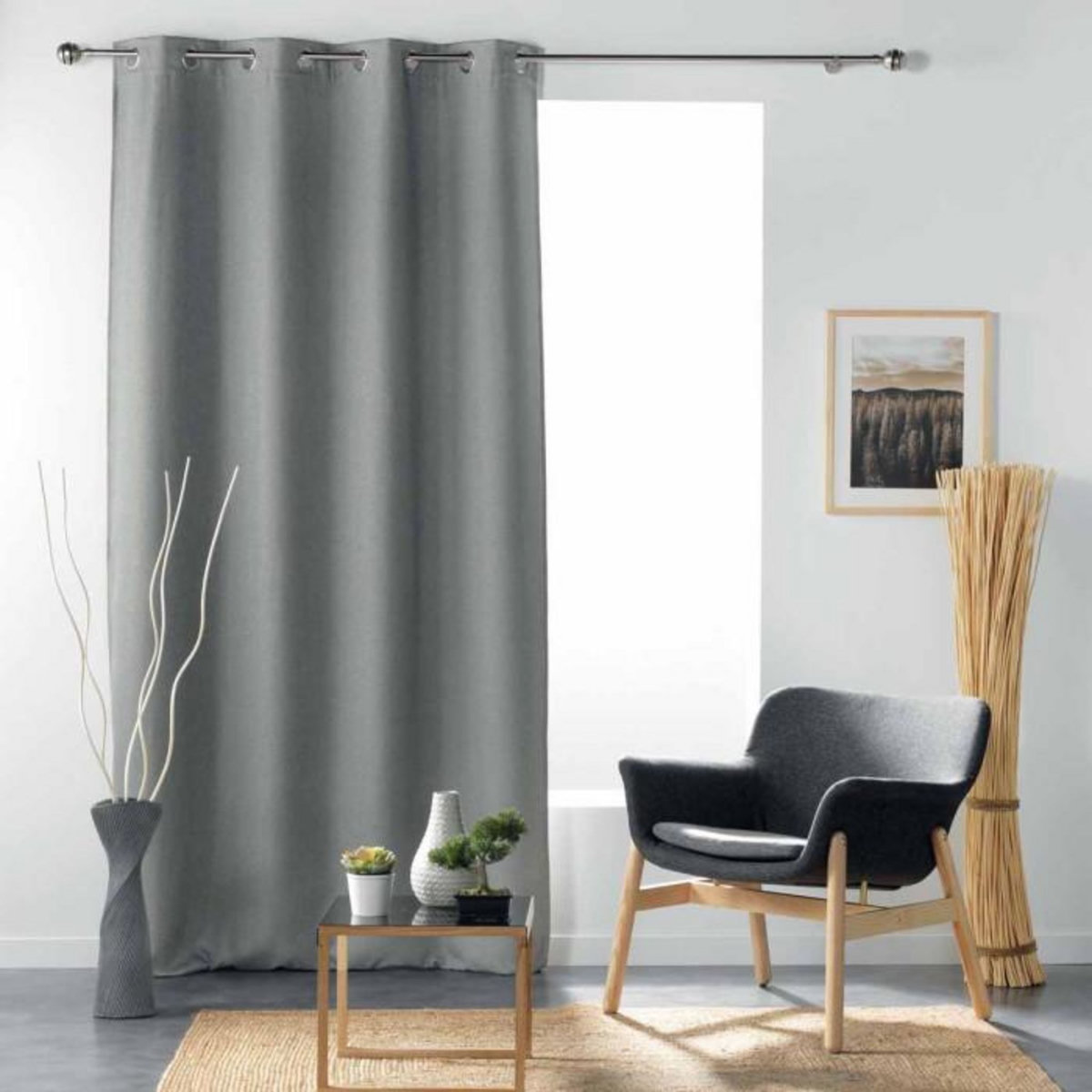 Paris Prix Rideau Occultant  Tissea  135x240cm Gris