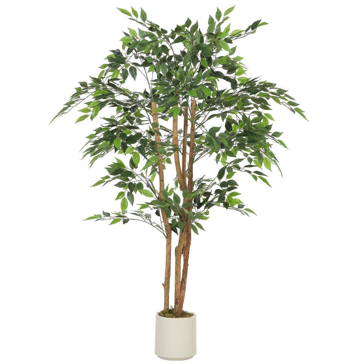 HOMCOM Arbre artificiel plante artificiel banyan H.1,5 m vrais troncs 1116 feuilles grand réalisme