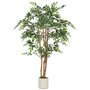 Voir la diapositive 1 : HOMCOM Arbre artificiel plante artificiel banyan H.1,5 m vrais troncs 1116 feuilles grand réalisme