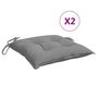 Voir la diapositive 2 : VIDAXL Coussins de chaise lot de 2 gris 50x50x7 cm tissu oxford