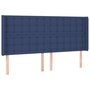 Voir la diapositive 3 : VIDAXL Tete de lit a LED Bleu 203x16x118/128 cm Tissu