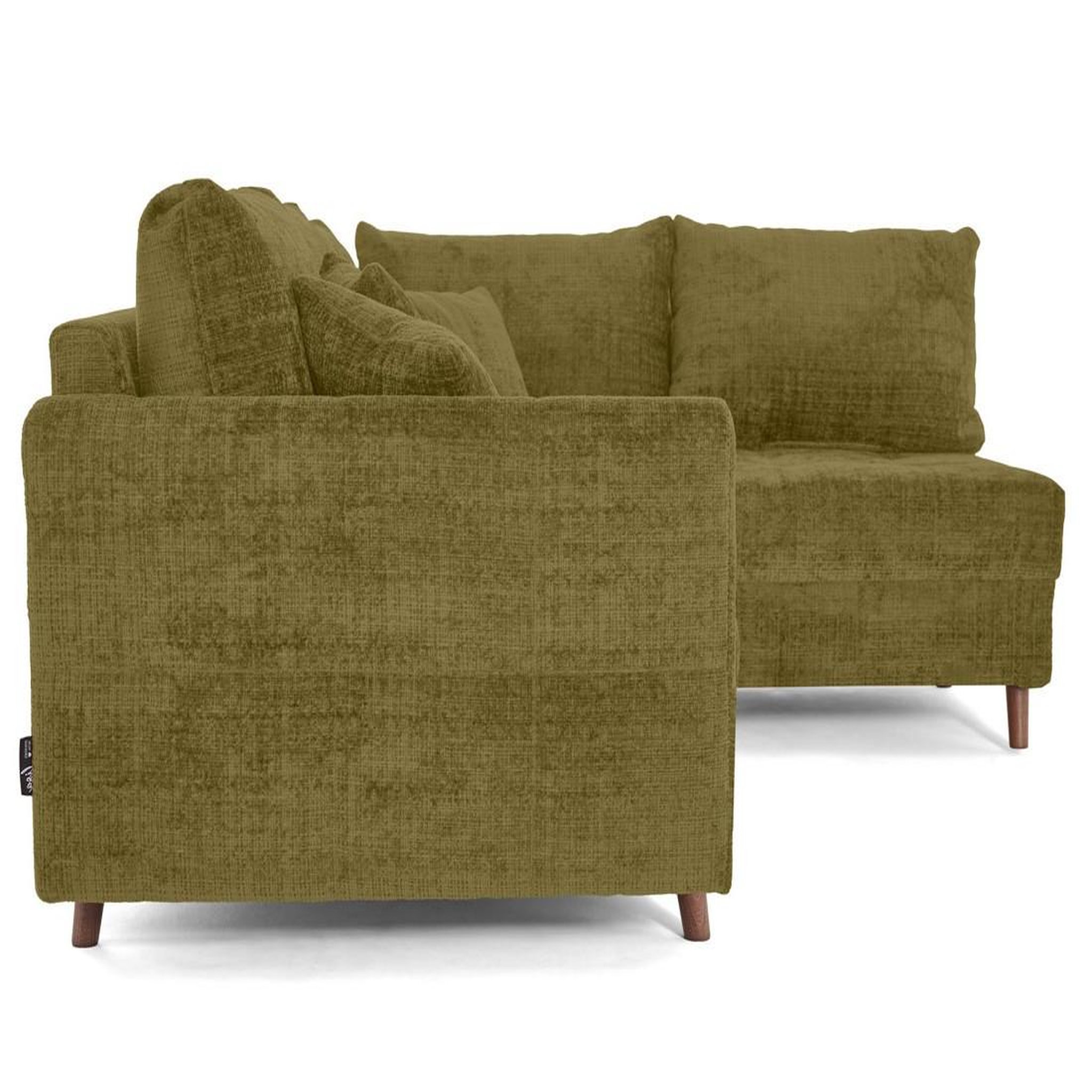 Voir la diapositive 6 : LISA DESIGN Rune - canapé d'angle droit 4 places en velours texturé
